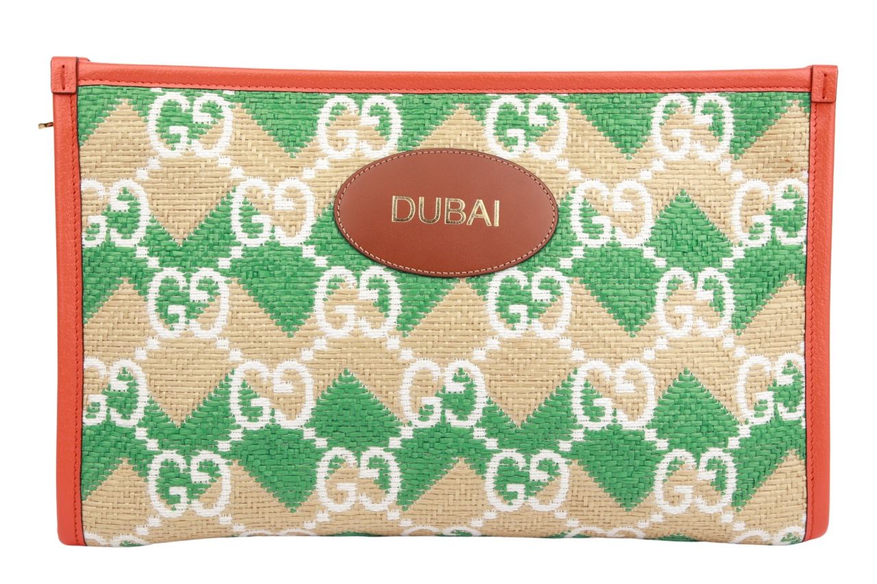 Gucci Raffia Clutch Limited Edition Dubai