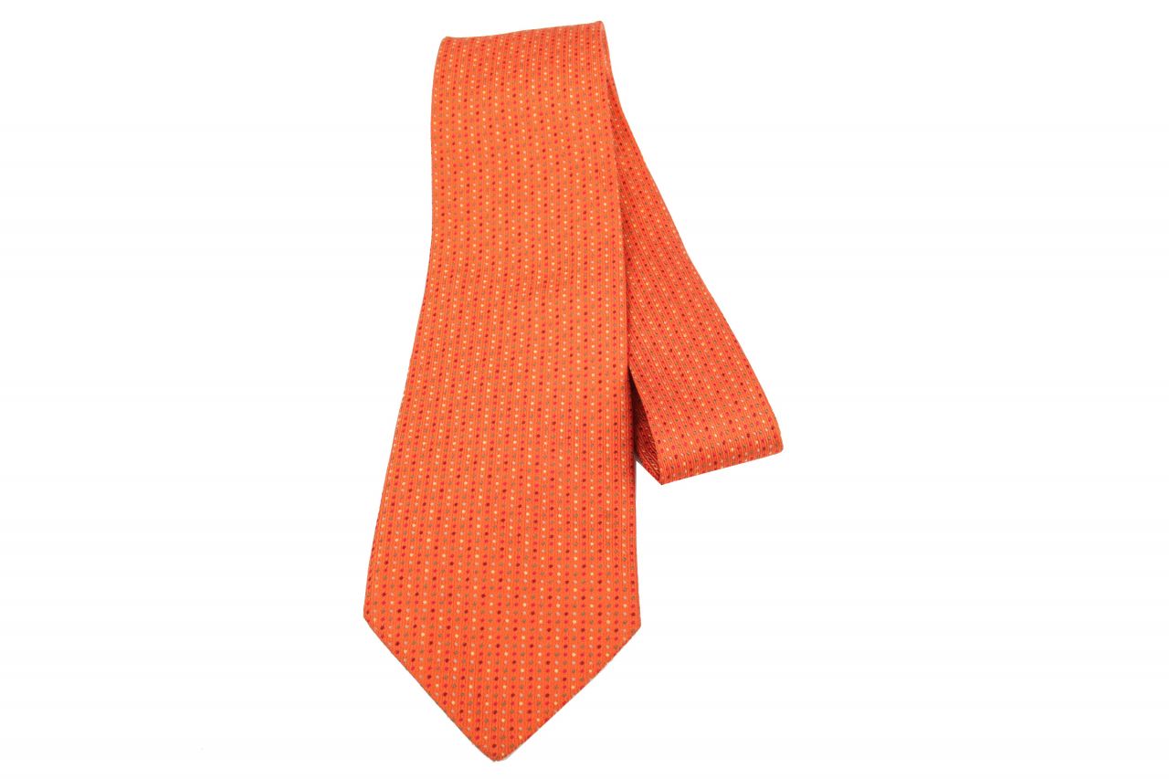 Hermès Krawatte Dots Orange