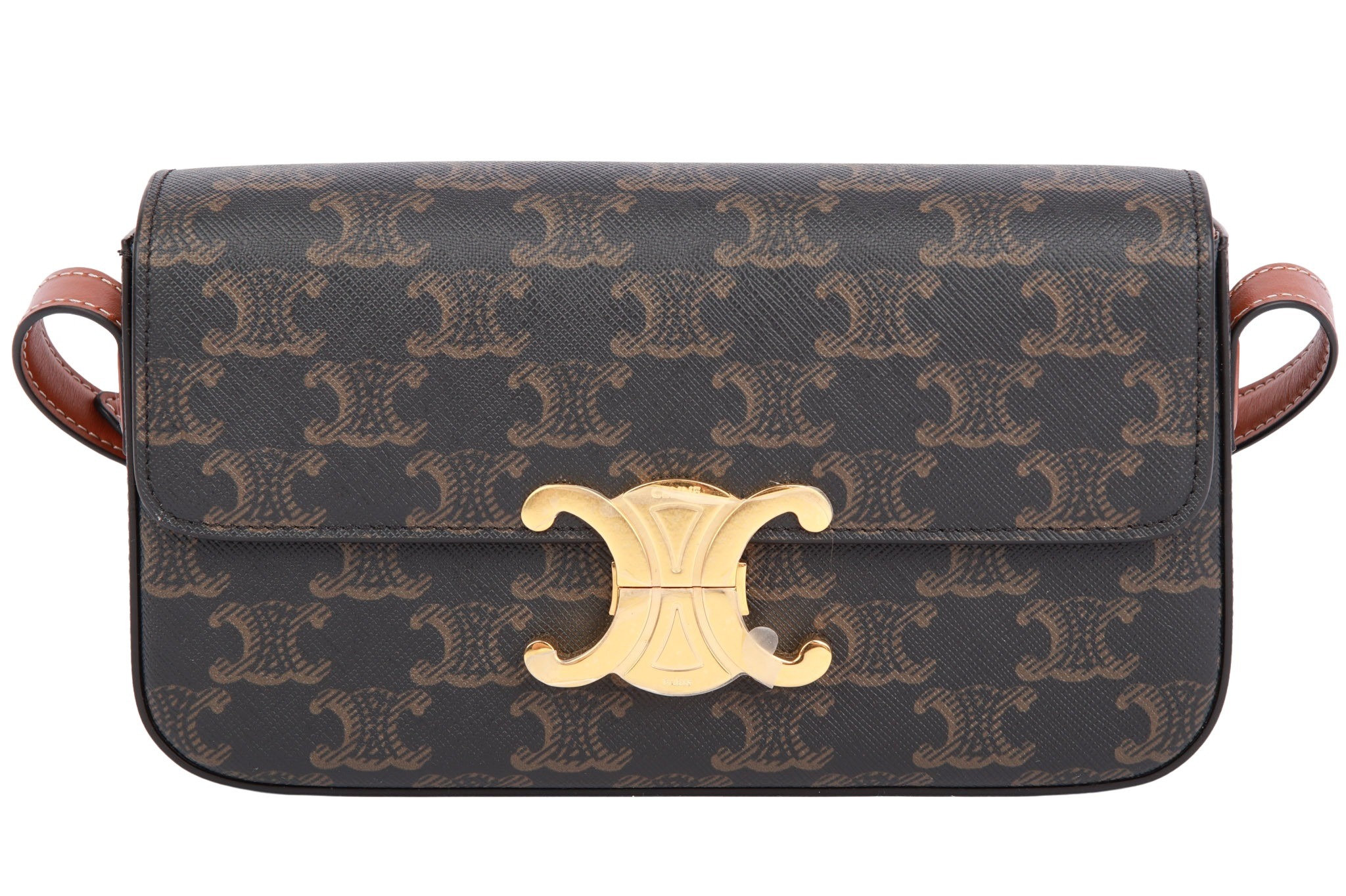 Céline Teen Triomphe Schultertasche Braun