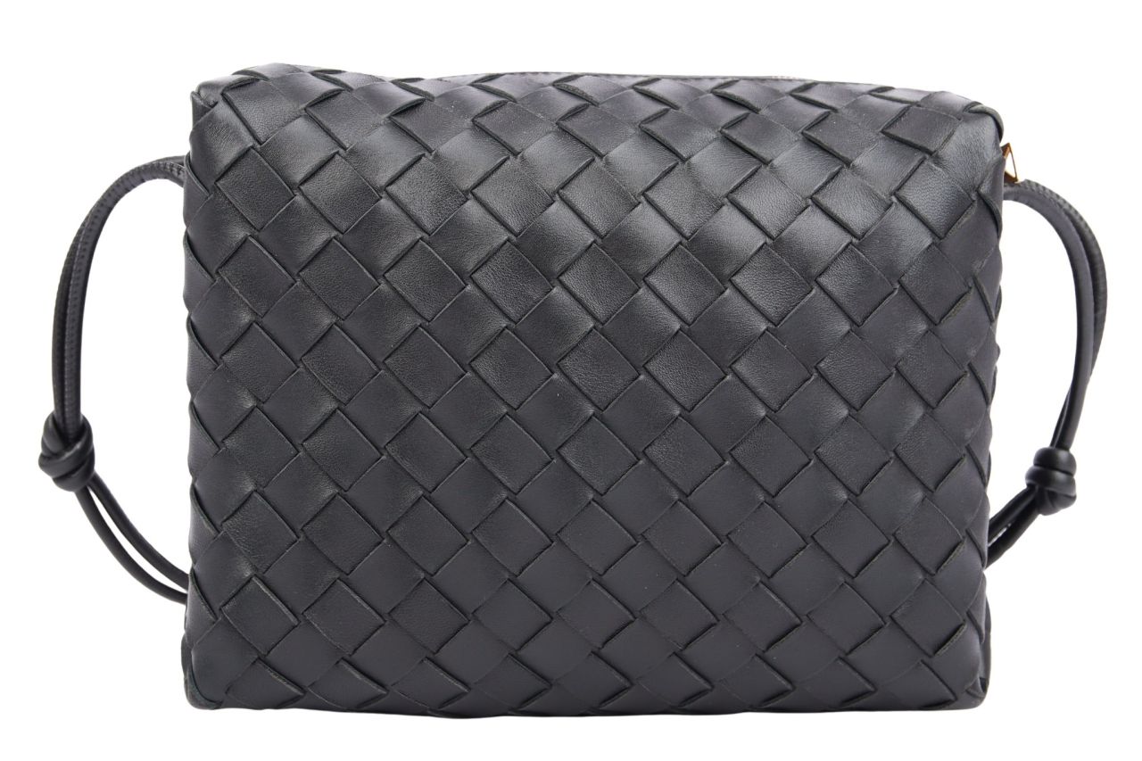 Bottega Veneta Loop Intrecciato Nappaleder Schwarz