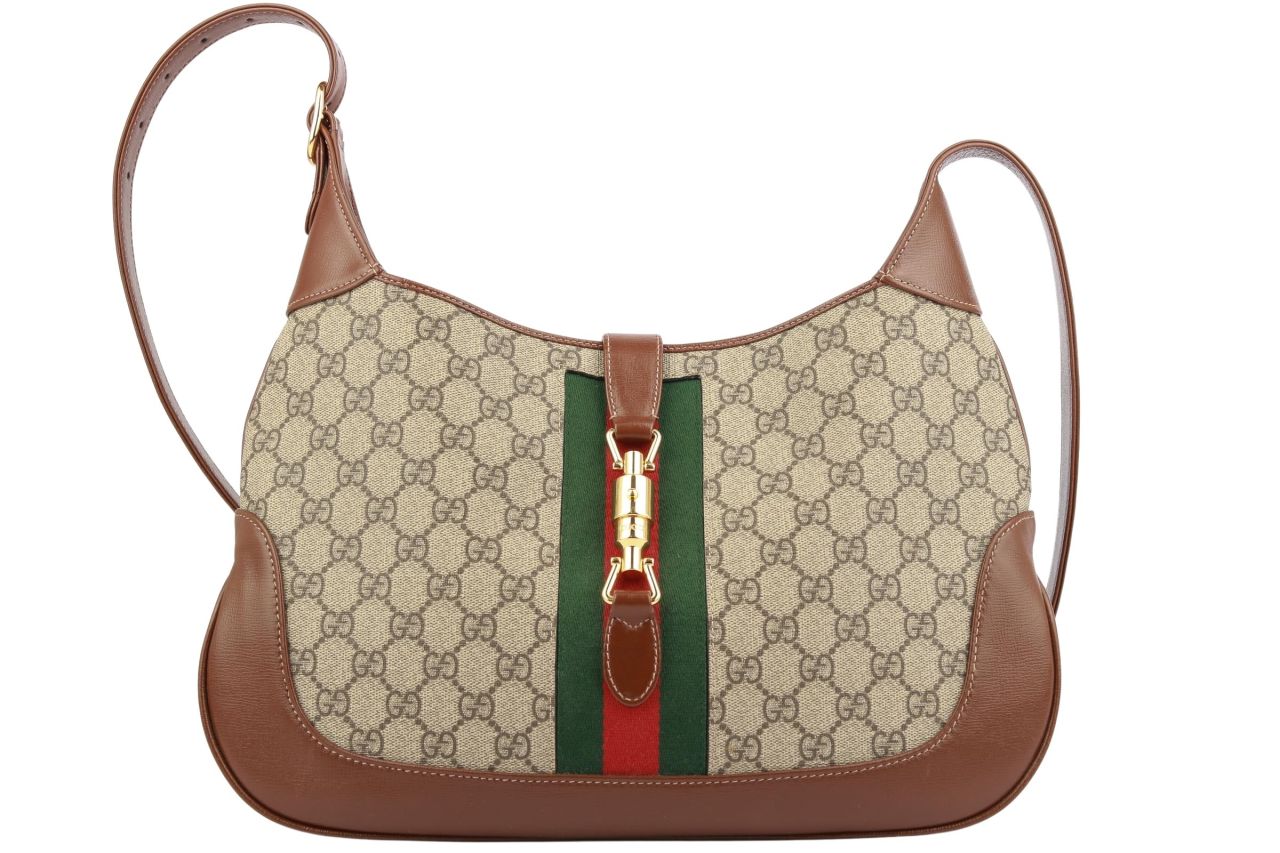 Gucci Jackie 1961 Medium Hobo Bag Guccissima Braun