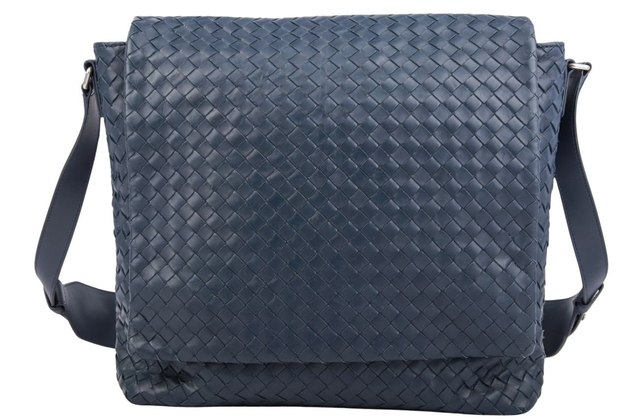 Bottega Veneta Intrecciato Umhängetasche Blau
