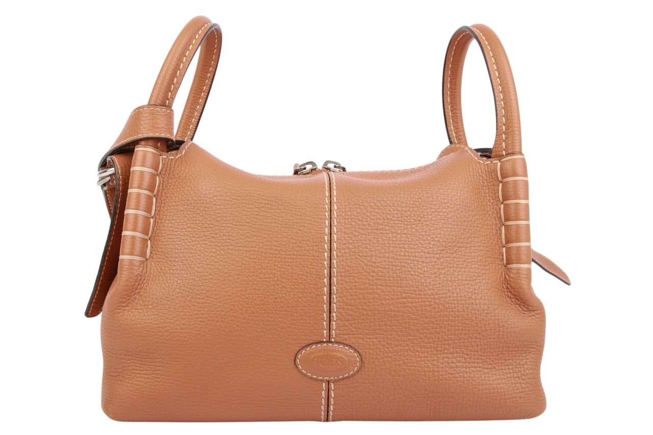 Tods Satchel Handtasche Leder Braun