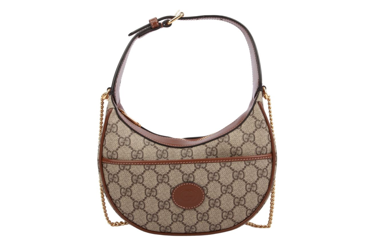 Gucci Mini GG Supreme Half Moon Bag