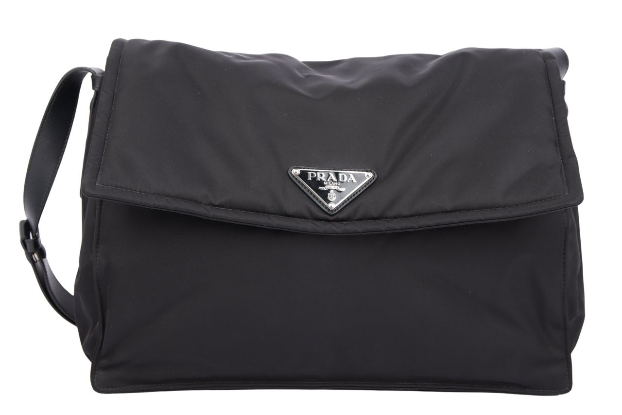Prada Re-Nylon Messenger Bag Schwarz