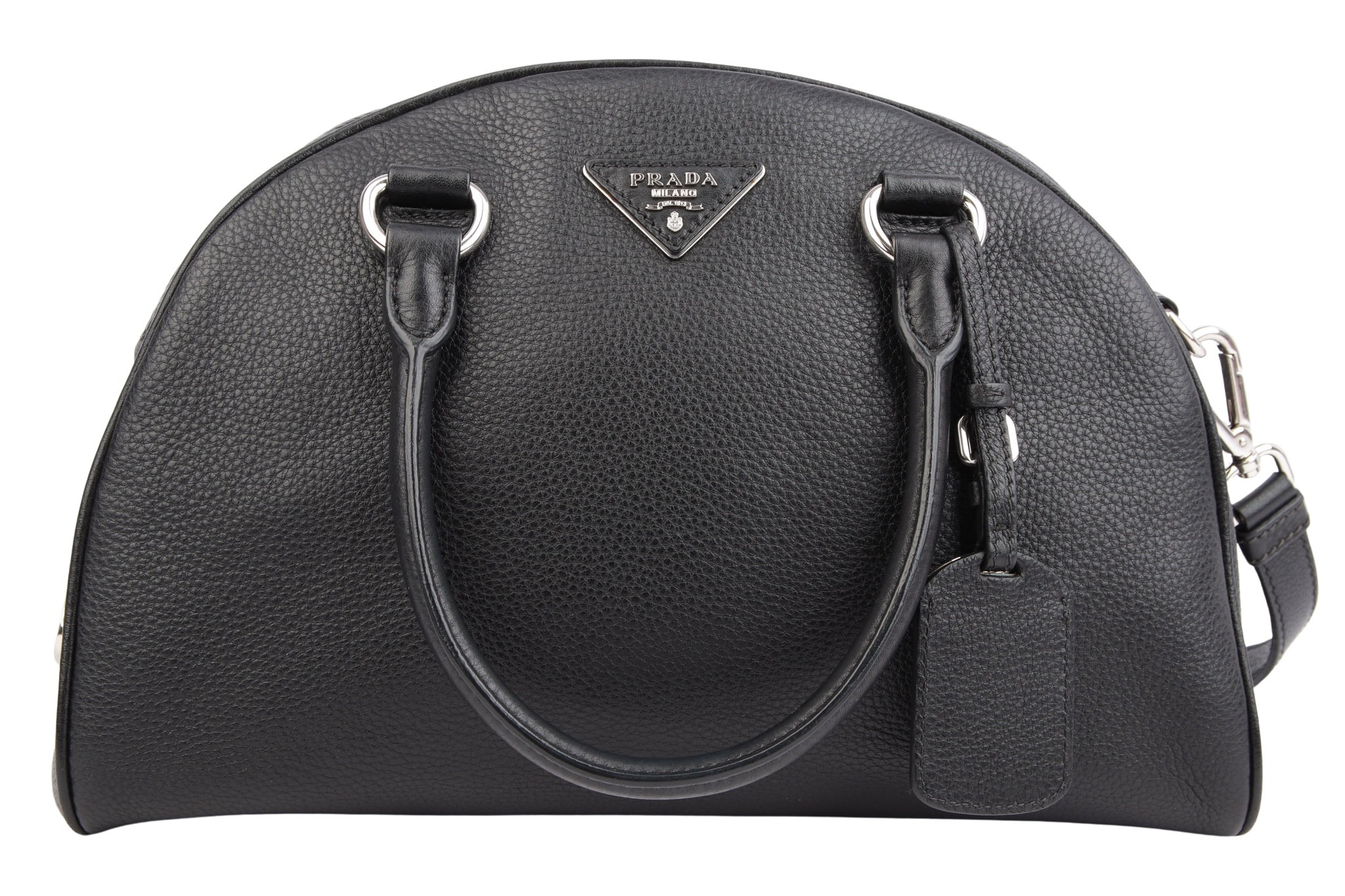 Prada Bowling Bag Leder Schwarz