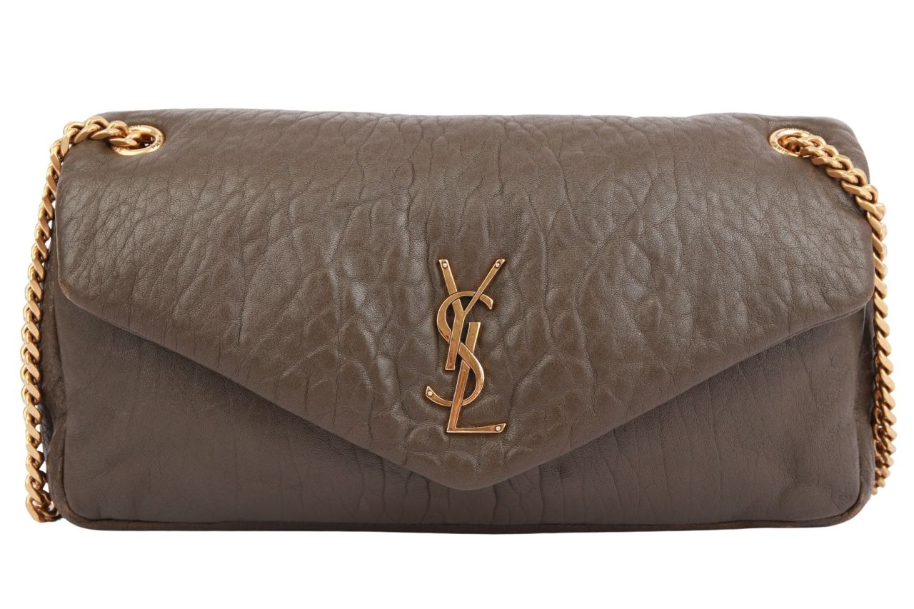 Saint Laurent Calypso Leder Khaki