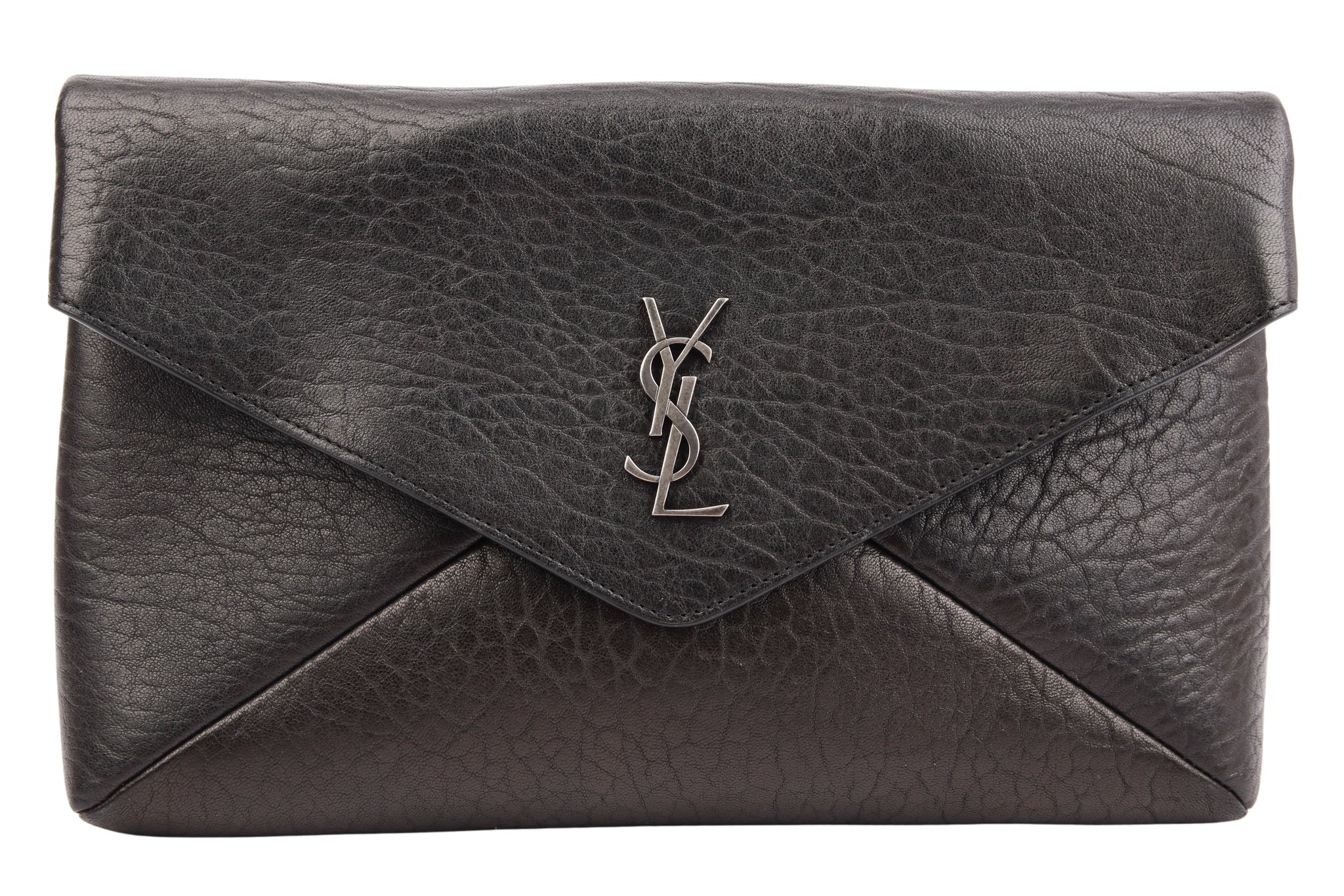 Saint Laurent Cassandre Envelope Pouch Schwarz