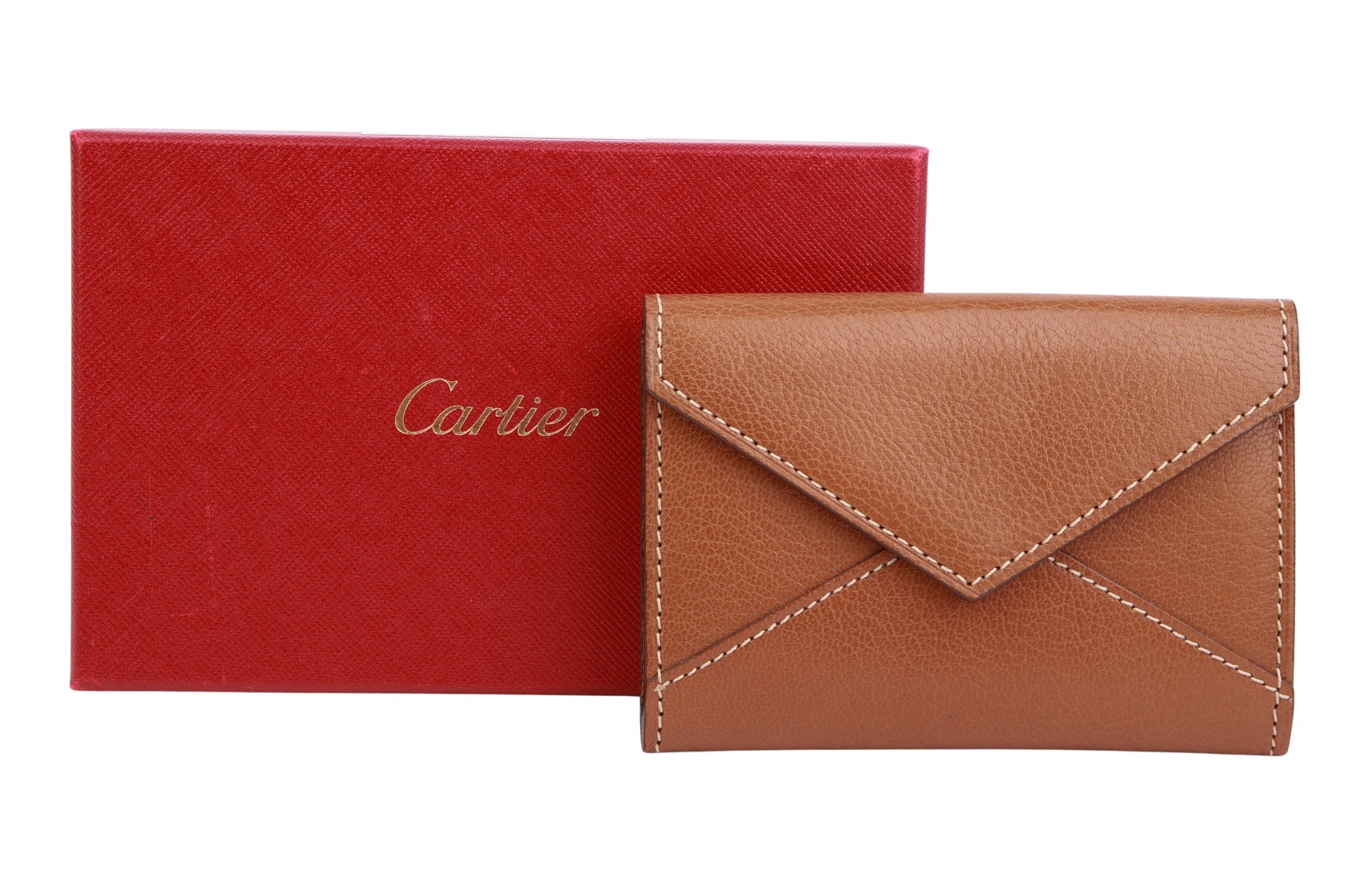 Cartier Portemonnaie Leder Braun