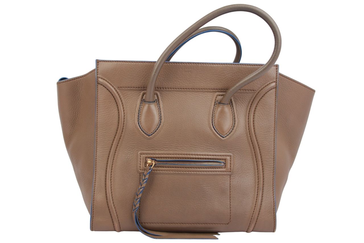Céline Luggage Bag Khaki Leder