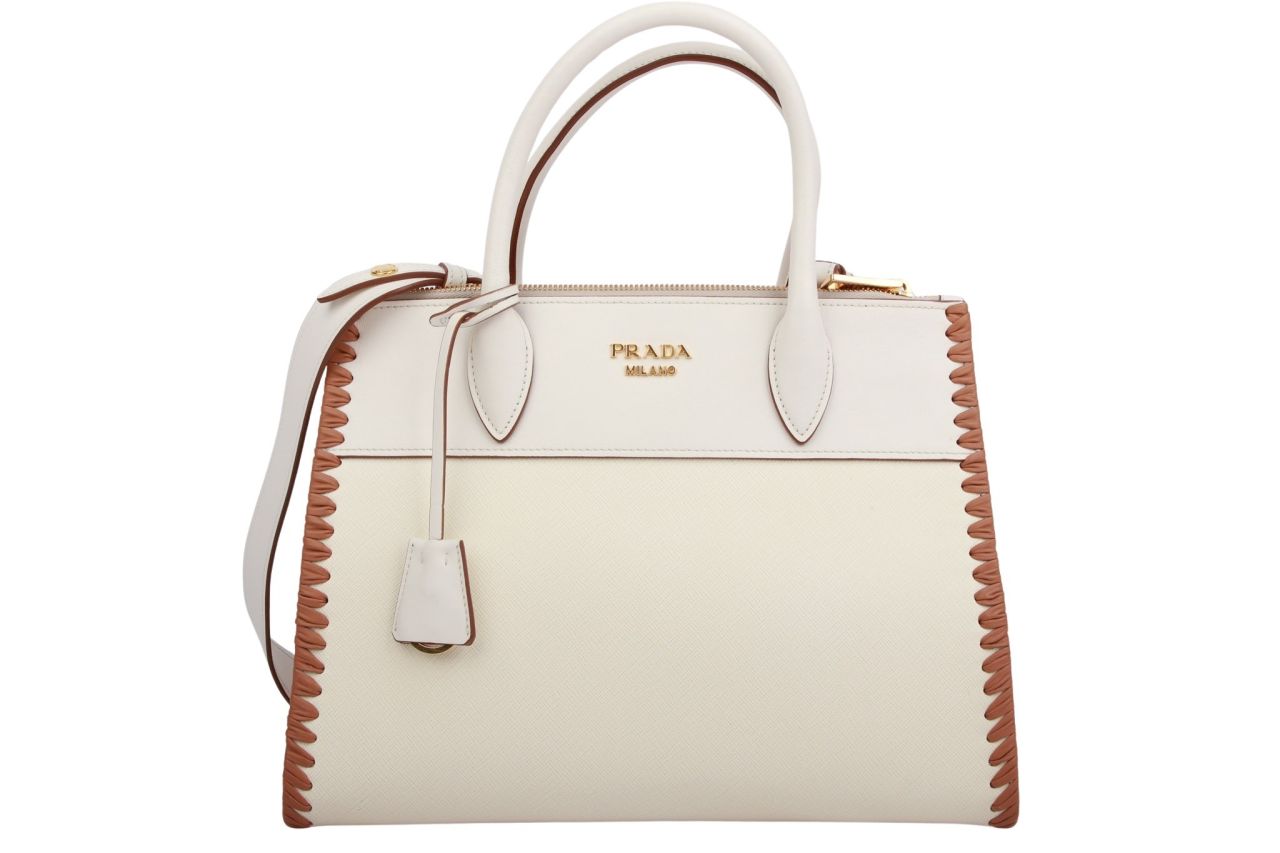 Prada Paradigme Saffiano Tasche Creme