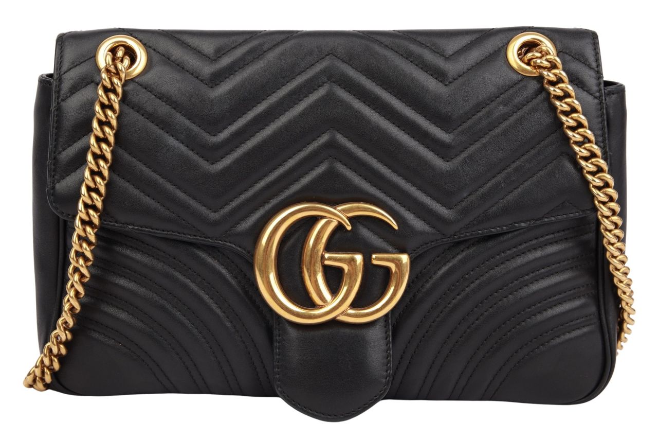 Gucci GG Marmont Schultertasche Schwarz