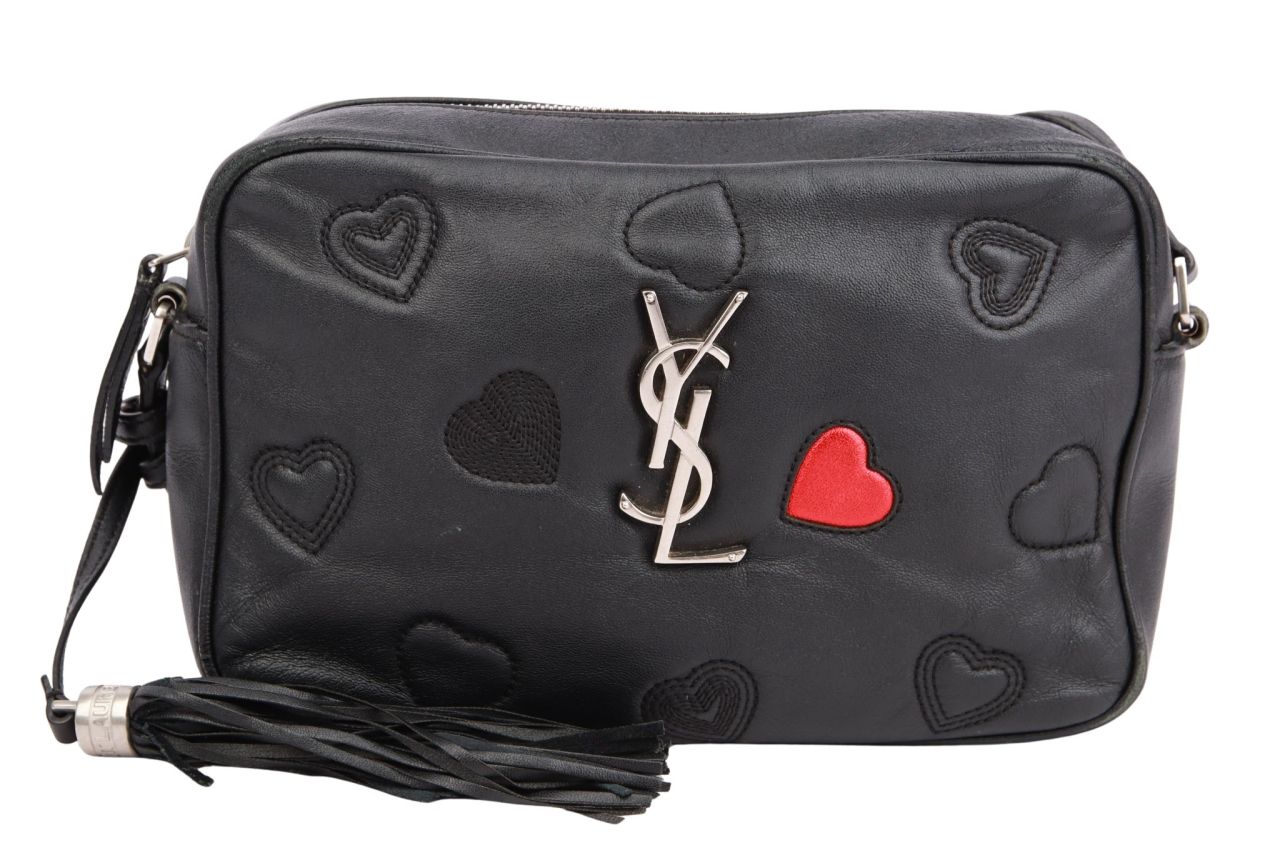 Saint Laurent Lou Heart Camera Bag Schwarz
