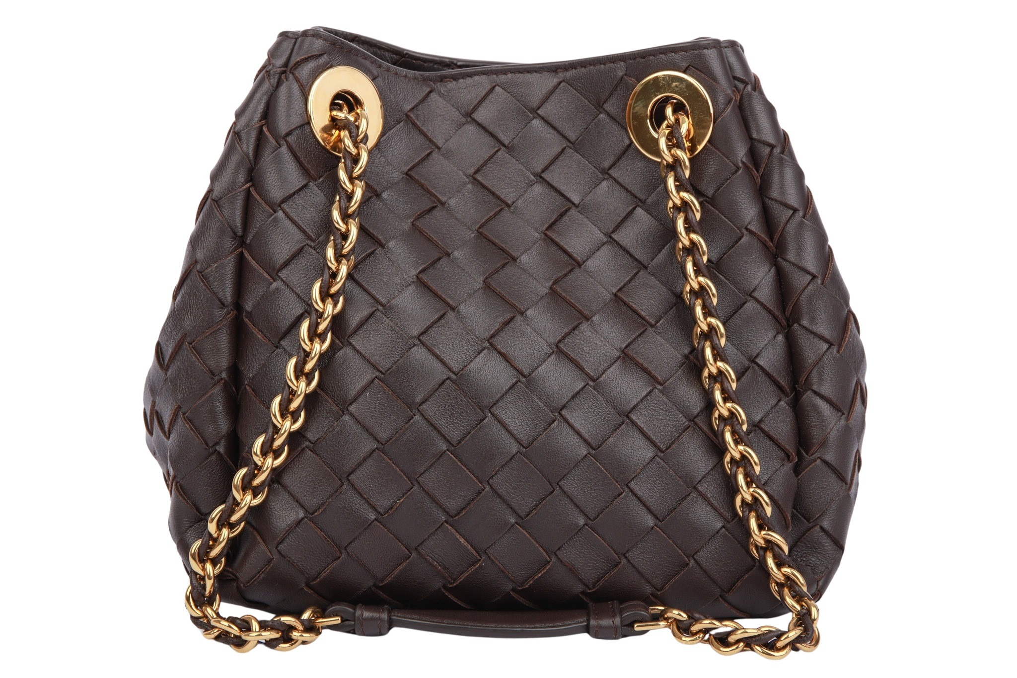 Bottega Veneta Intrecciato Parachute Bag Braun Leder