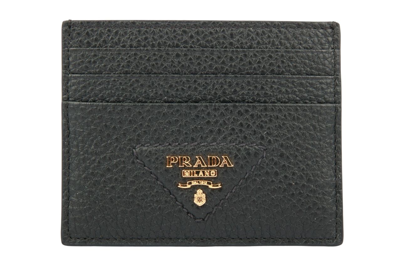 Prada Cardholder Leder Schwarz