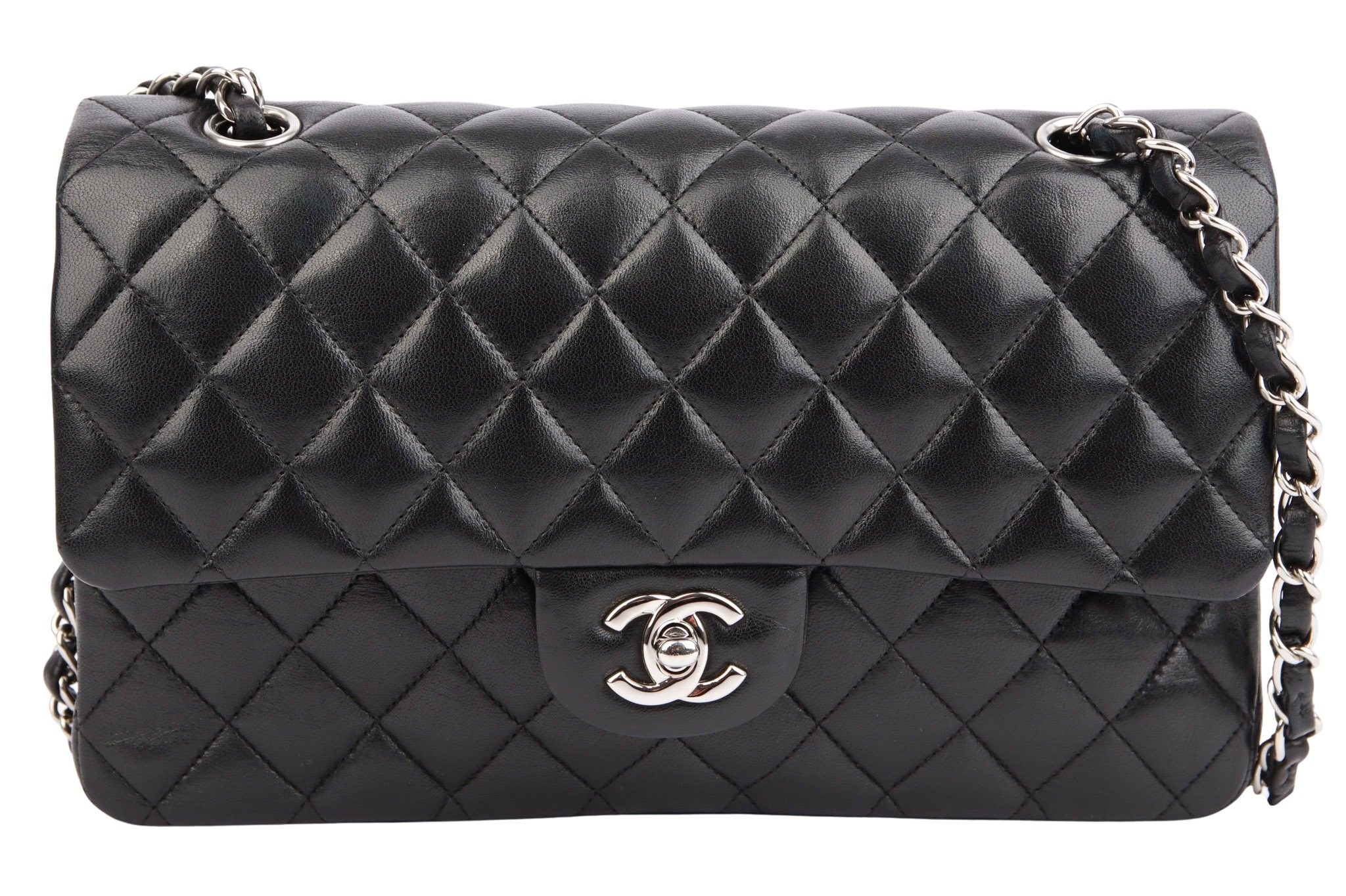 Chanel Timeless Double Flap Bag Medium Schwarz