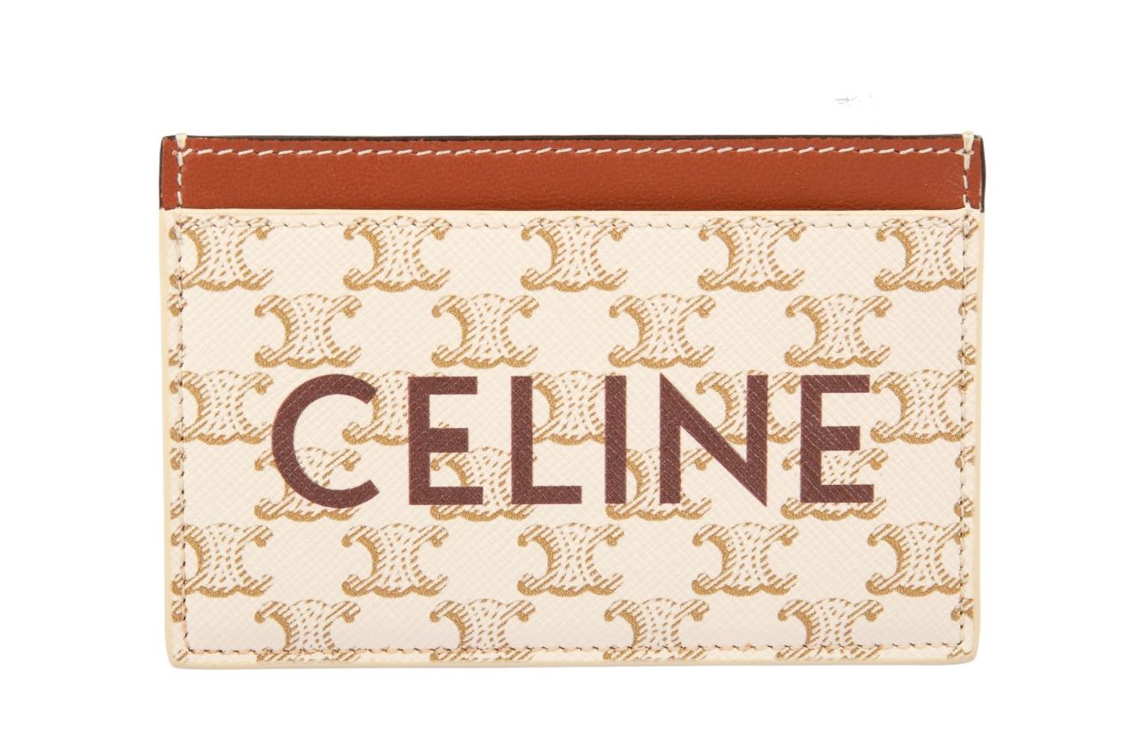 Céline Kartenetui Triomphe mit Logo Aufdruck