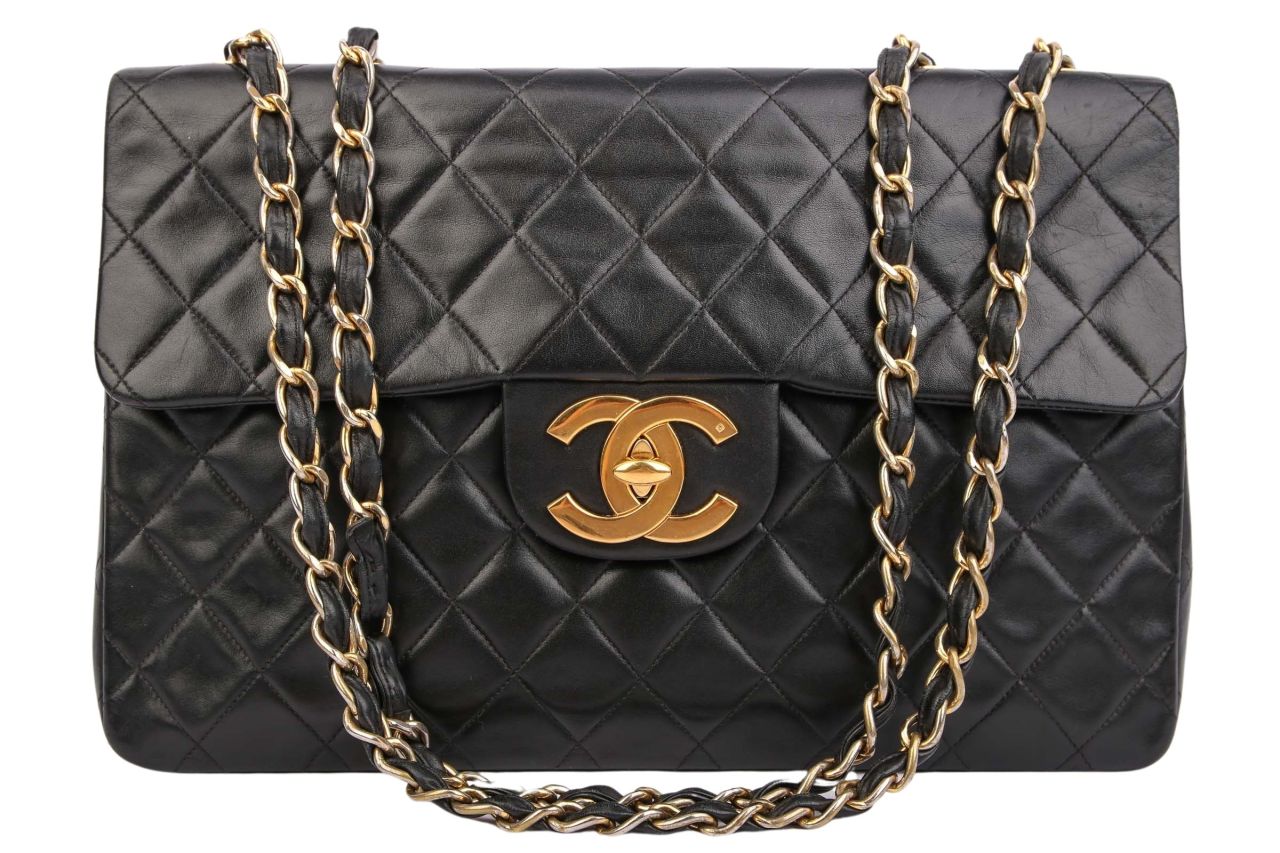 Chanel Timeless Classic Single Flap Bag Maxi Schwarz