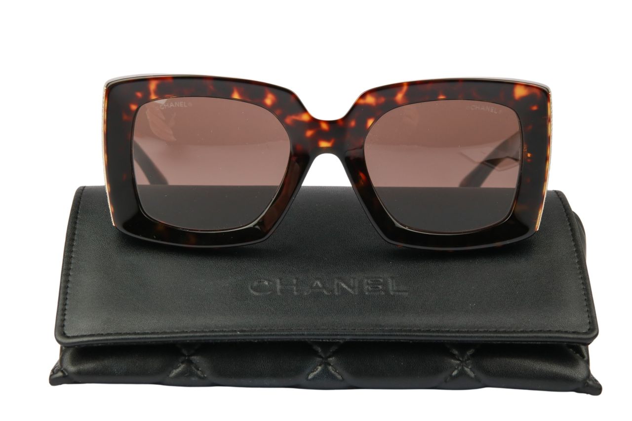 Chanel Sonnenbrille "5435" Braun / Gold
