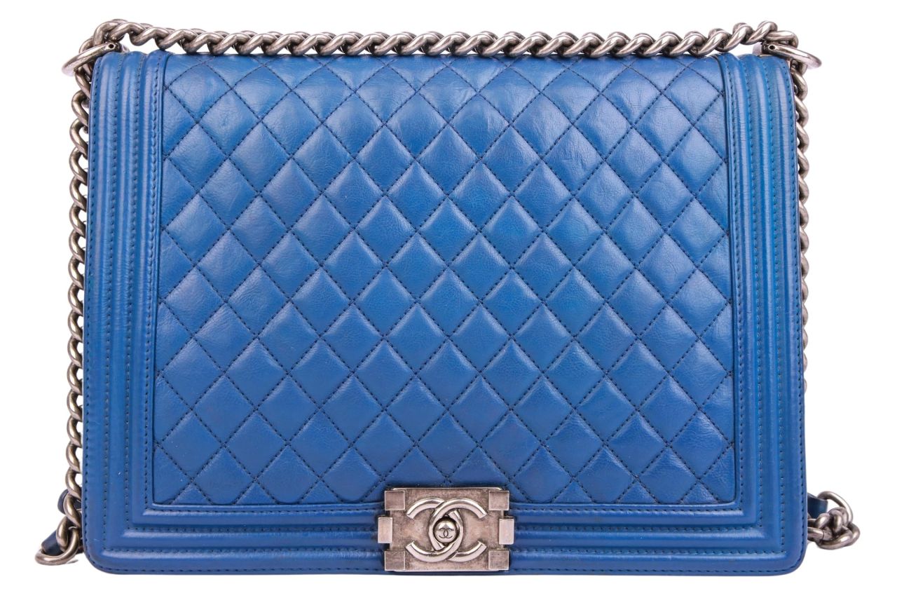 Chanel Boy Bag Large Blau