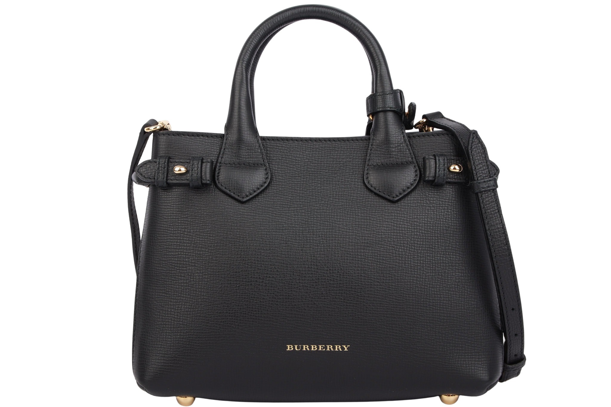 Burberry Banner Small Tote Leder Schwarz