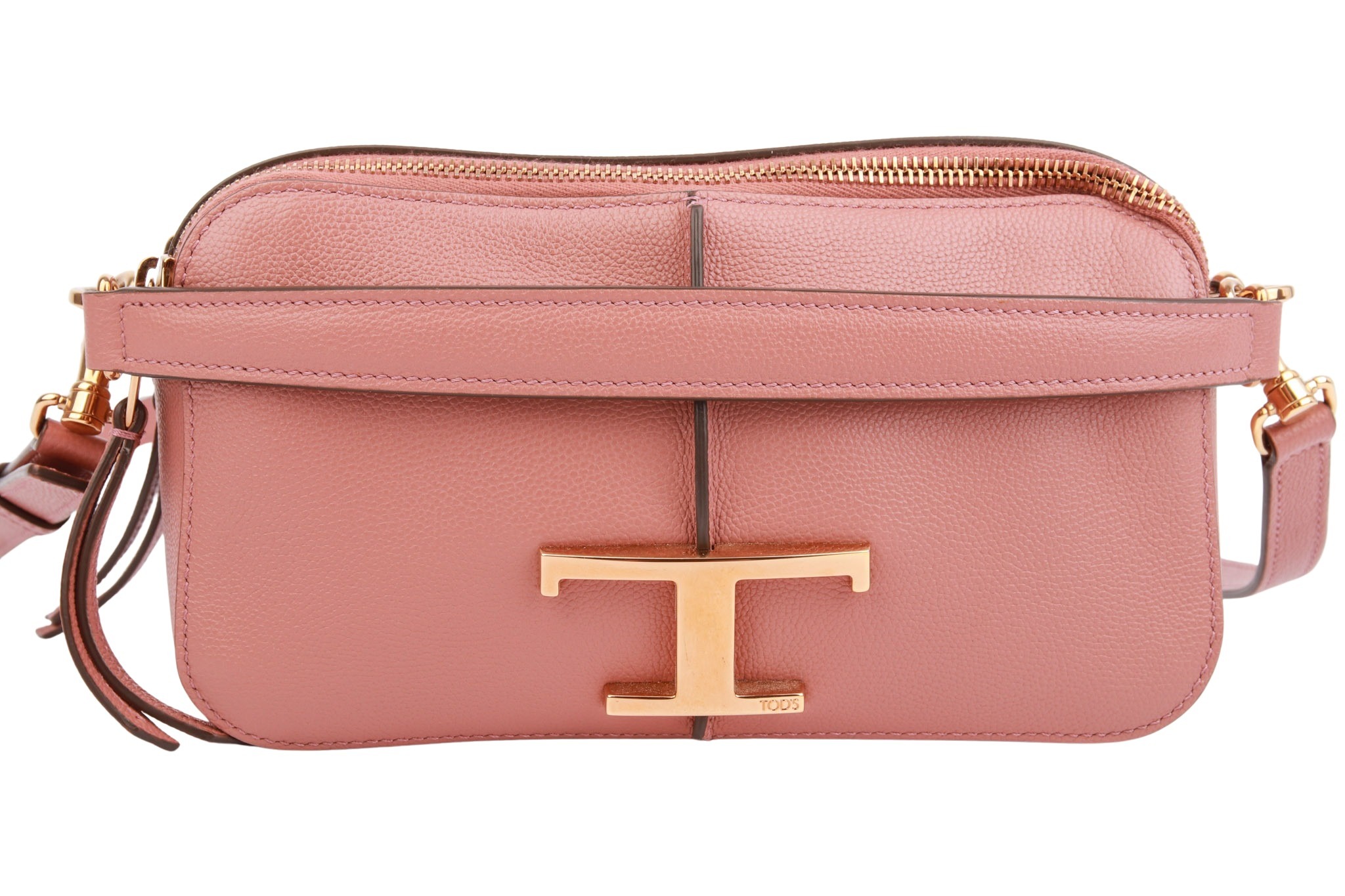 Tod's T Timeless Camera Bag Leder Rosa
