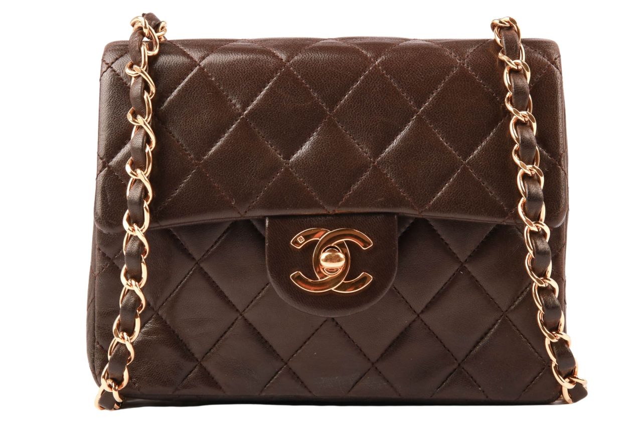 Chanel Classic Flap Mini Square Braun