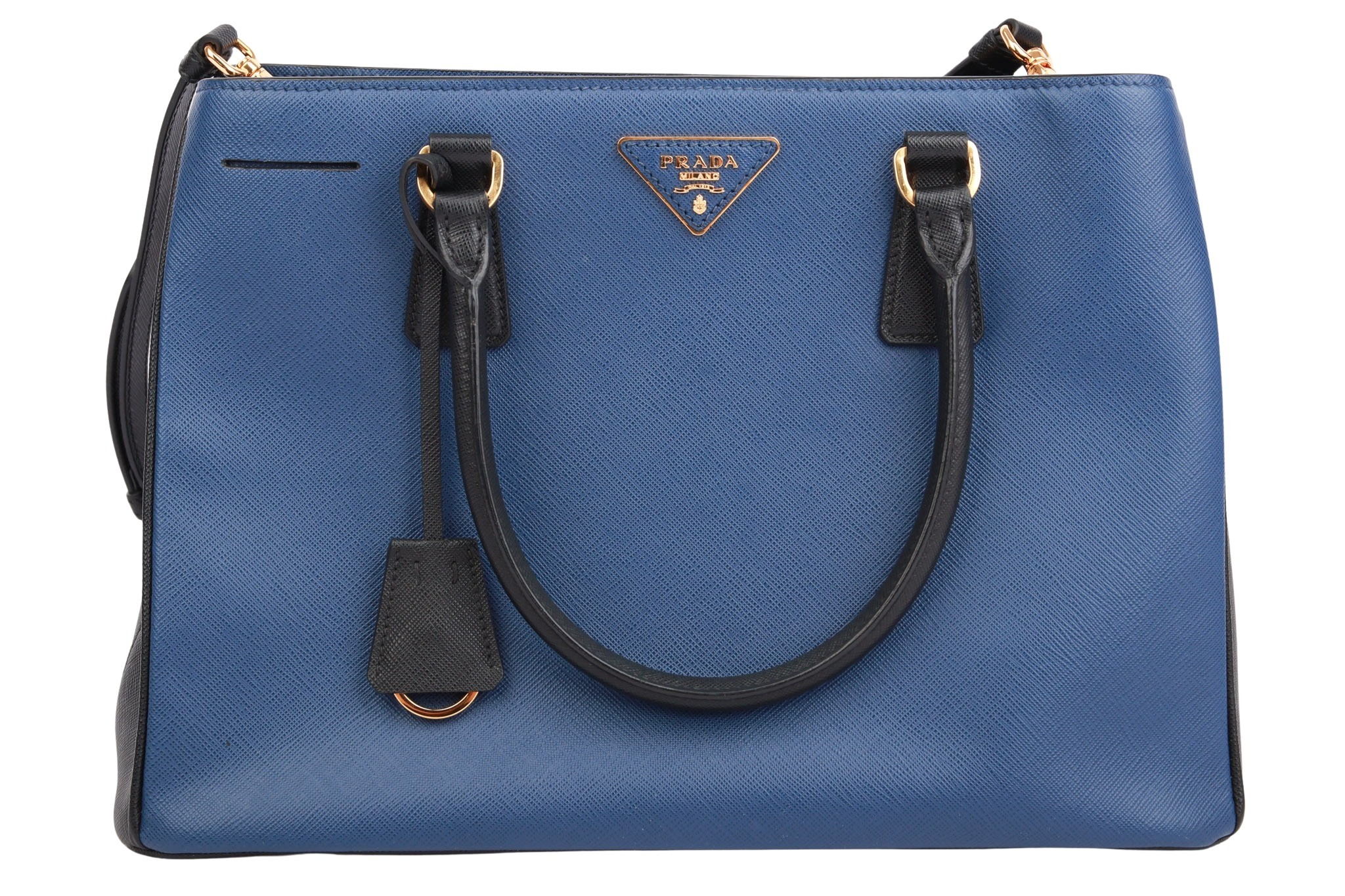 Prada Galleria Saffiano Medium Blau / Schwarz