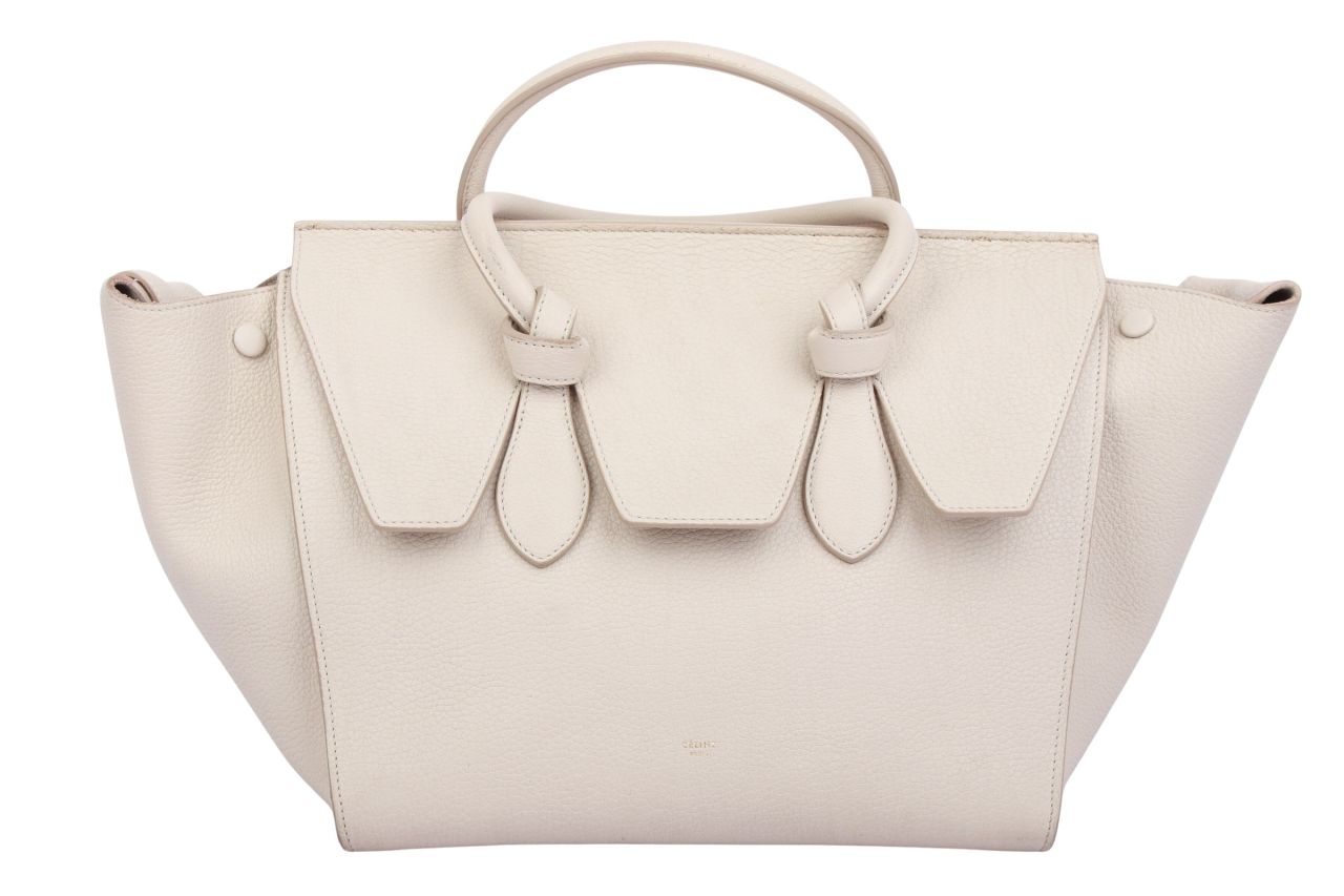 Céline Tie Knot Bag Leder Creme