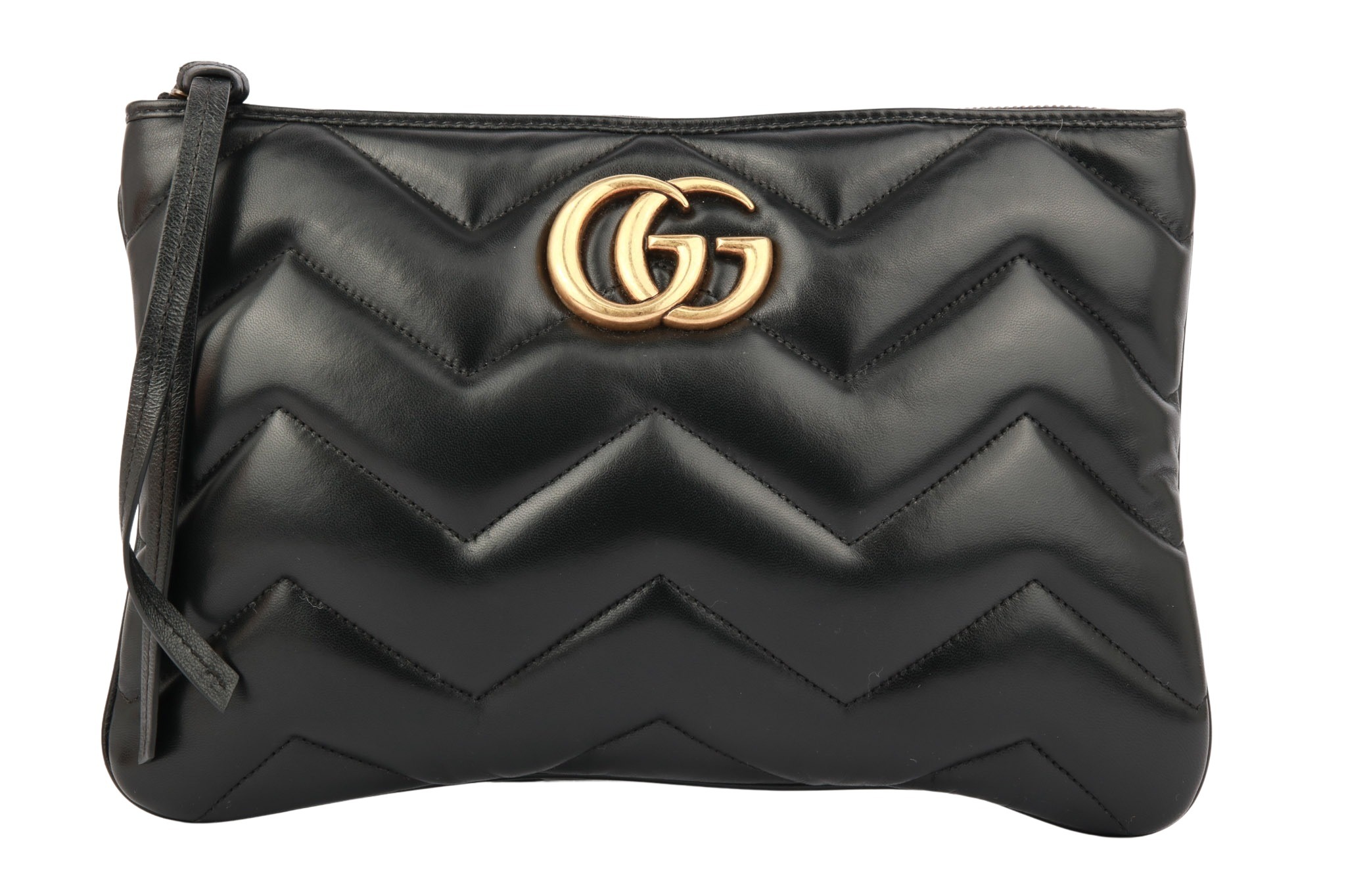 Gucci Marmont Clutch Leder Schwarz