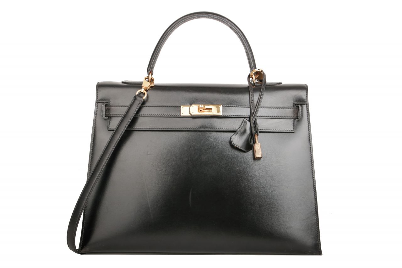 Hermès Kelly 35 Box Leather Black