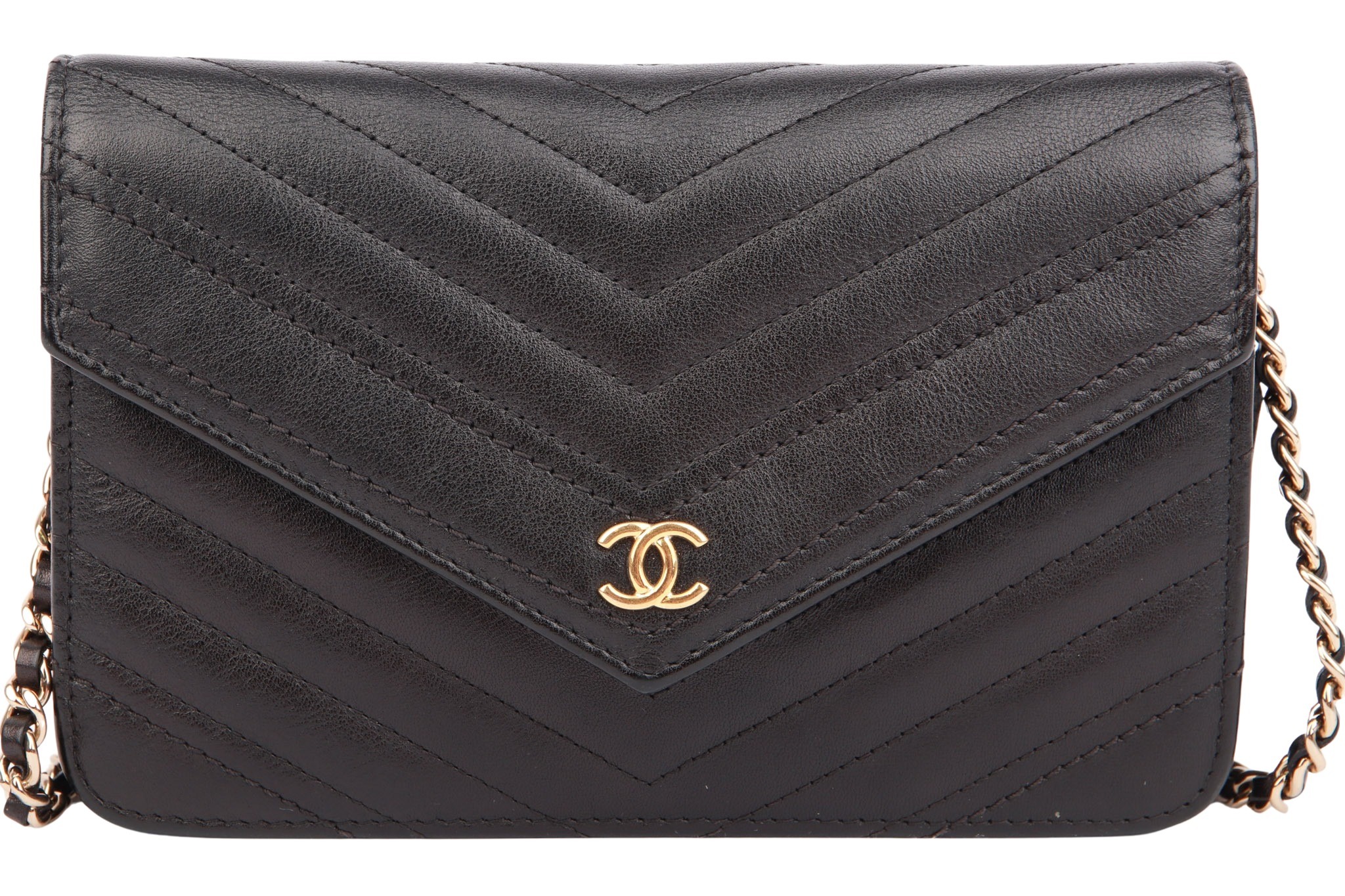 Chanel Wallet on Chain Lammleder Schwarz