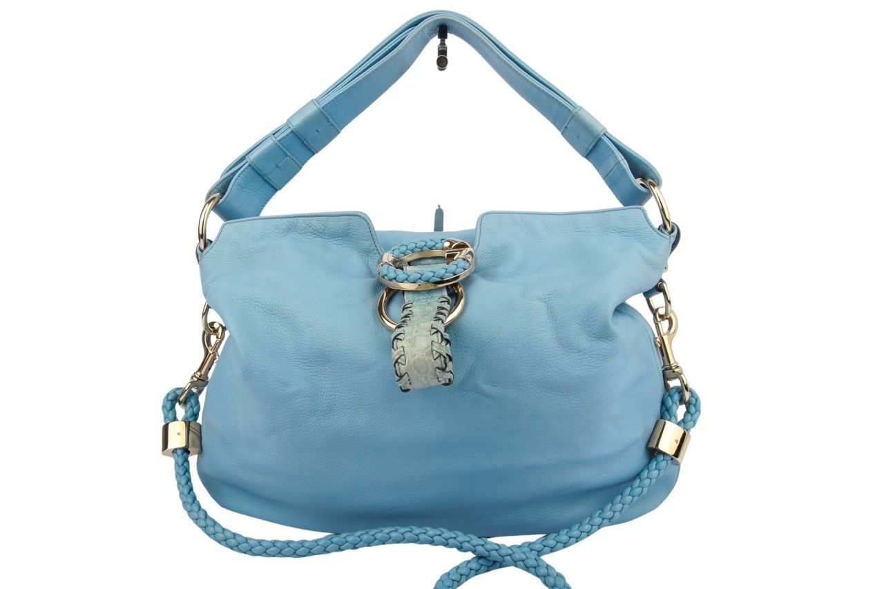 Gucci Wave Hobo Bag Leder Blau