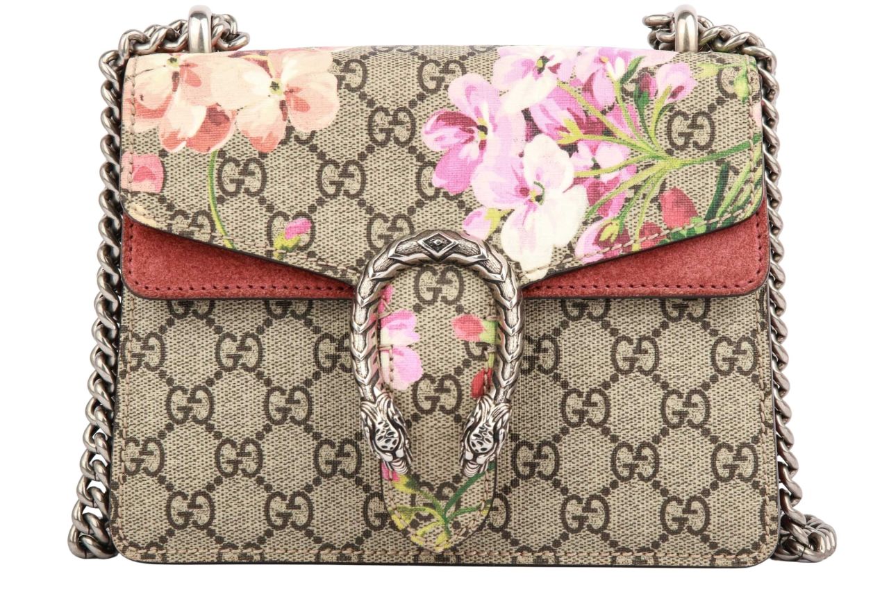 Gucci Dionysus Mini Blooms Guccissima Canvas Beige