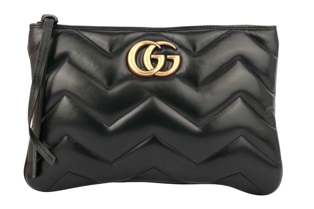 Gucci Marmont Clutch Leder Schwarz