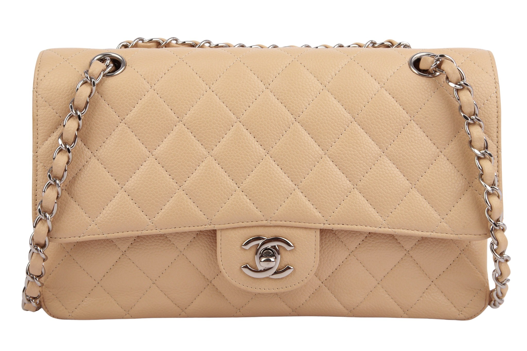 Chanel Classic Flap Bag Medium Beige