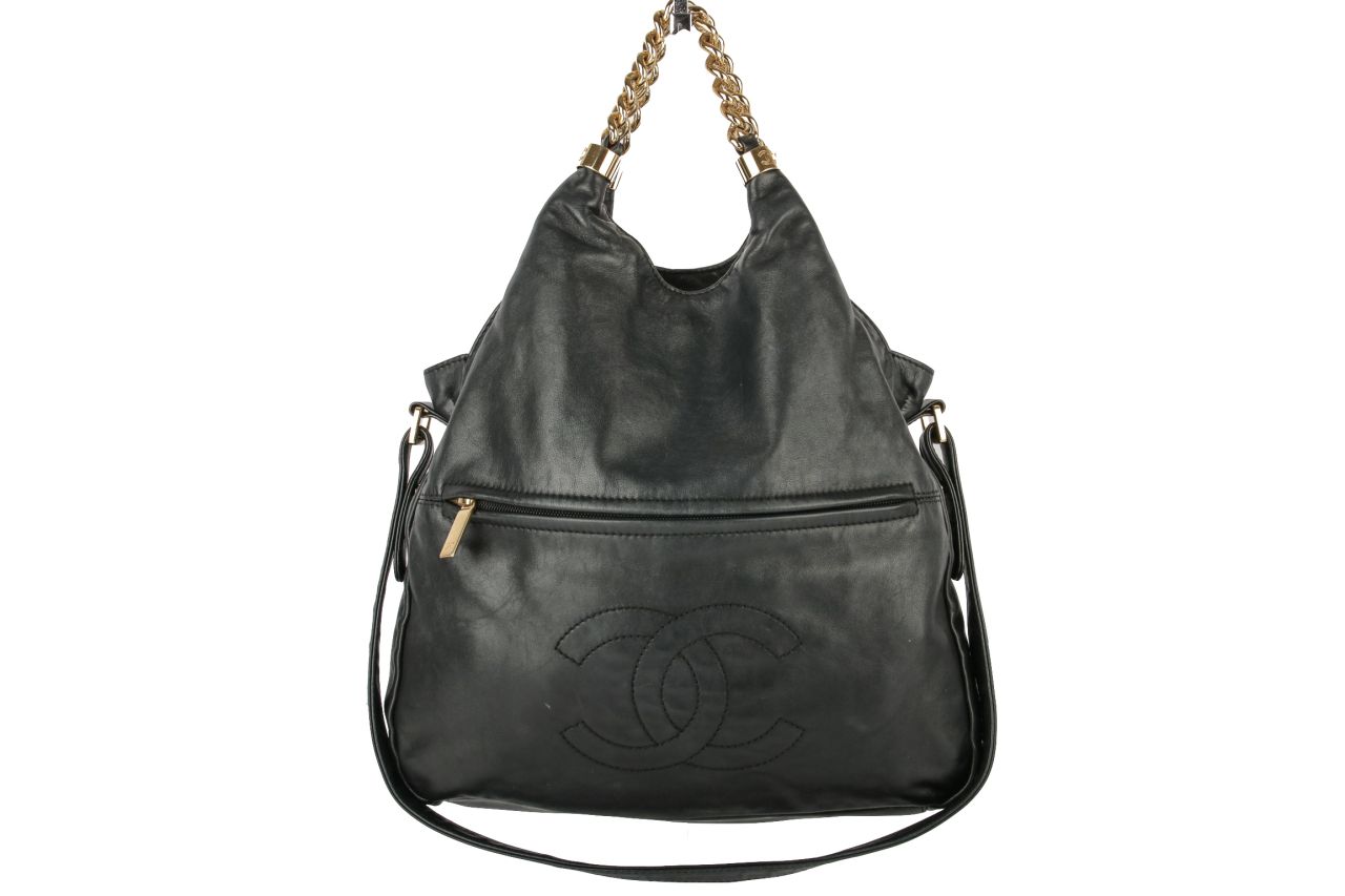 Chanel Logo Shopper Schwarz