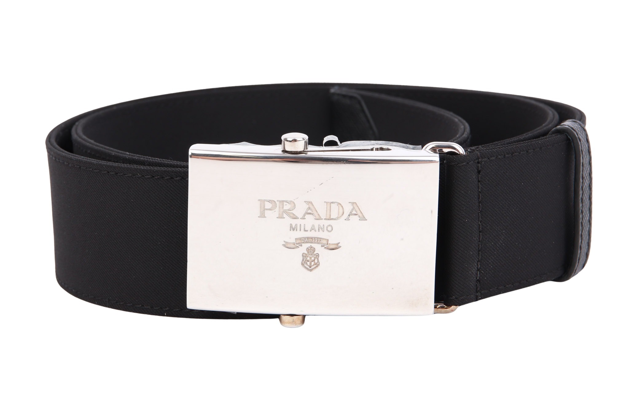 Prada Gürtel Baumwolle Schwarz Gr.100