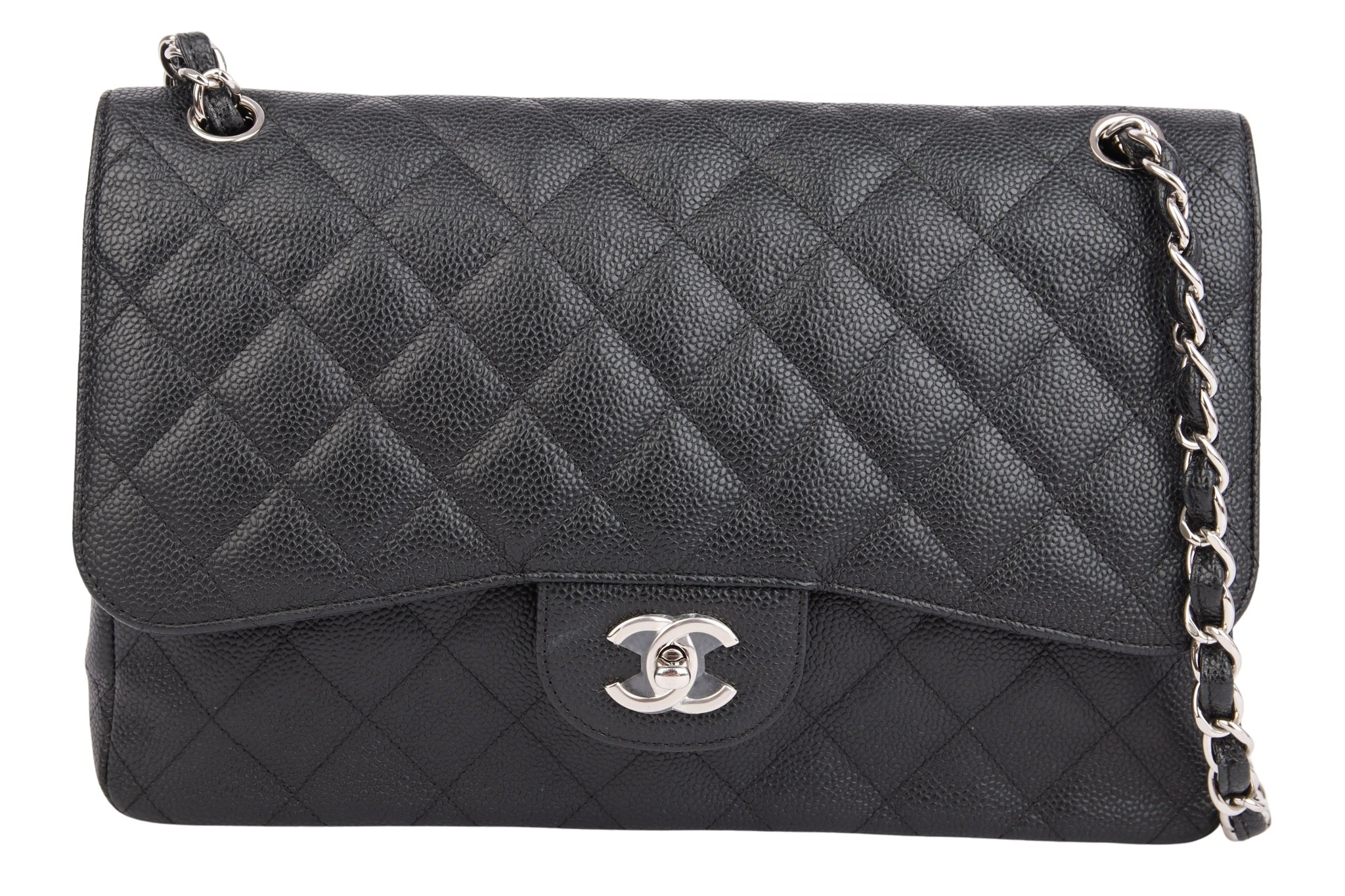 Chanel Timeless Double Flap Bag Jumbo Schwarz