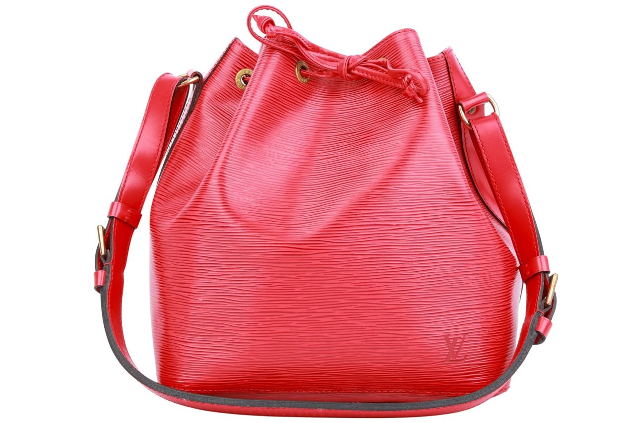 Louis Vuitton Sac Noé Petit Epi Leder Rot