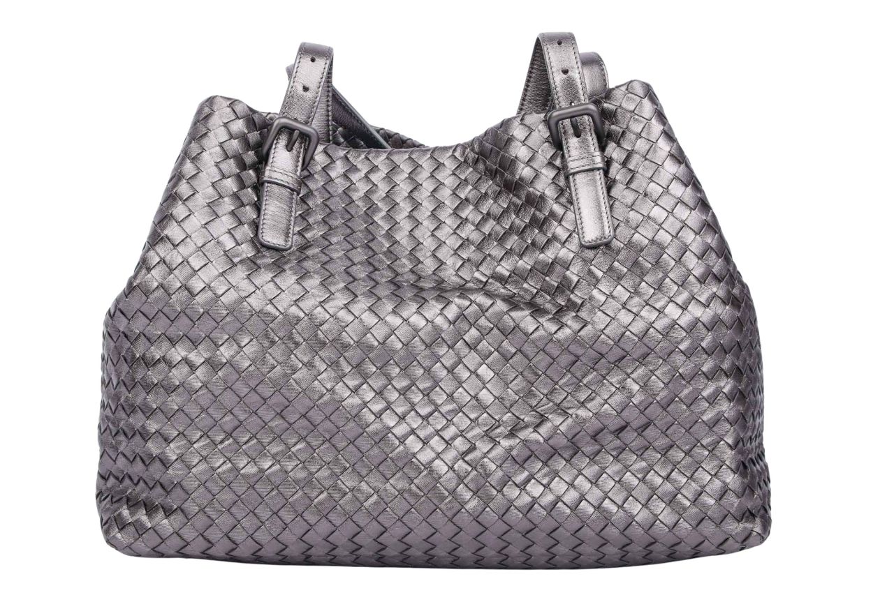 Bottega Veneta Chester Bag Large Metallic Grau