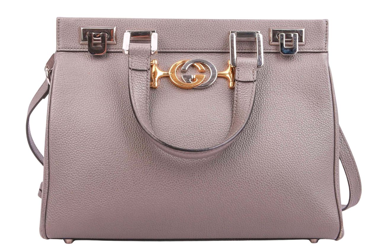 Gucci Zum Top Handle Bag Grau
